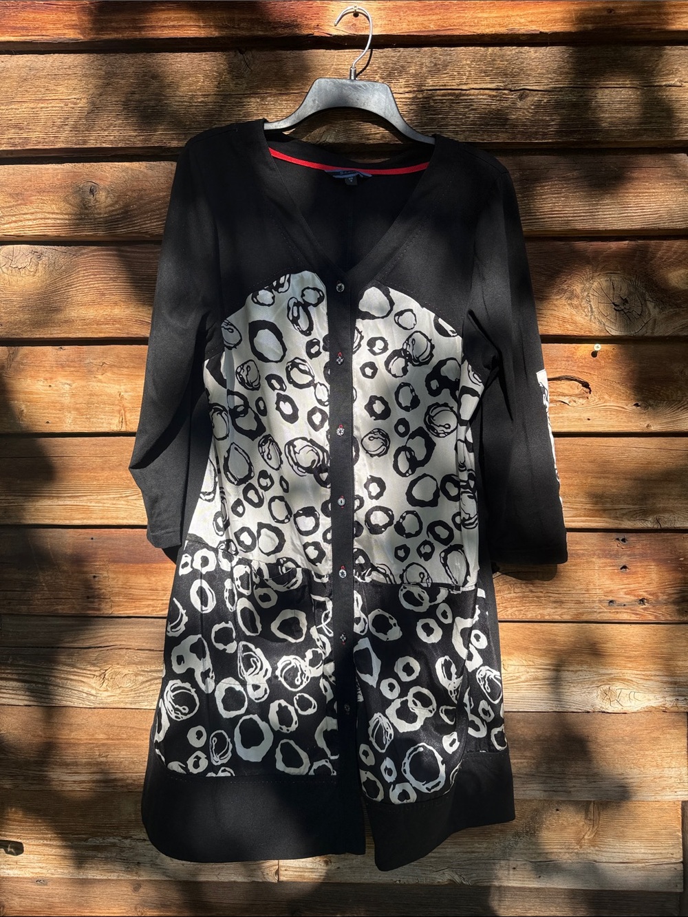 SHONG button down tunic with pockets